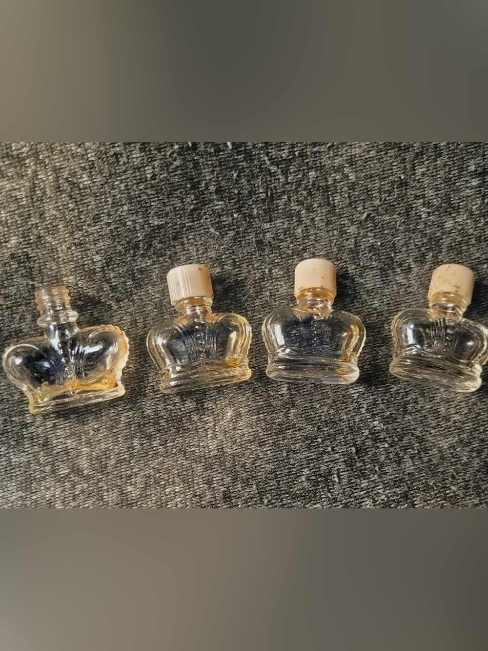 Vintage Prince Matchabelli Miniature Crown Perfume Bottles (Set of 4)